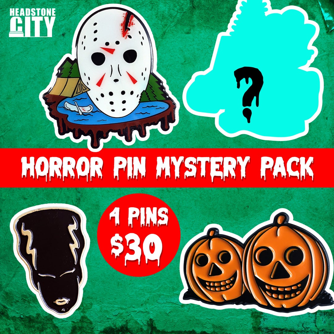 Horror Enamel Pin Mystery Pack – Jason, Frankenstein, Jack O’lanterns ...
