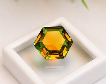 Sechseck-Schliff, Farbe wechselnder Alexandrit-Edelstein für die Schmuckherstellung (14x12x6mm)
