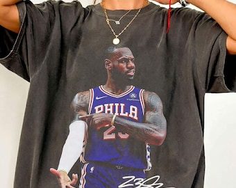LeBron James Comfort Colors Shirt | Philadelphia 76ers, Vintage Sports Graphic Tee