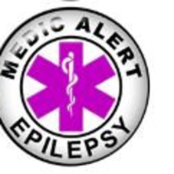 Medic Alert Epilepsy Alert Snap Charm 20mm