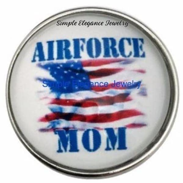 Airforce Mom Flag Snap Charm 20mm