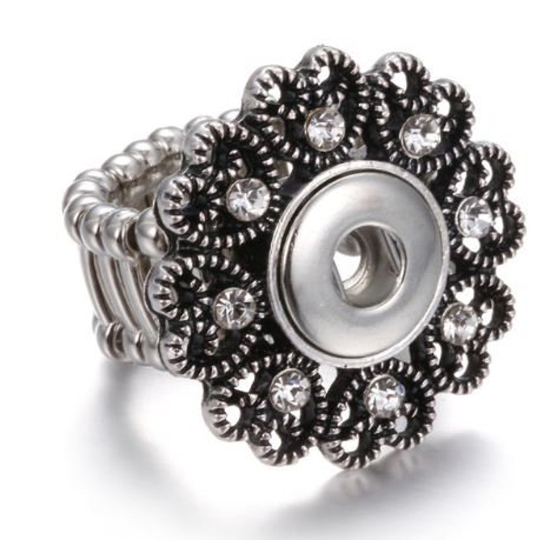Elastic Rhinestone MINI Snap Ring