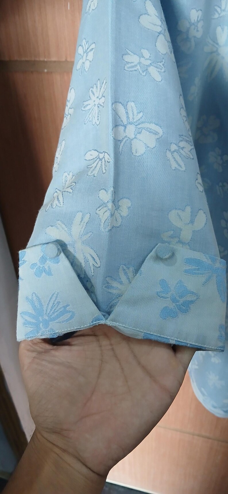 Blue Floral Side Button Tunic Sewing Pattern, Shirt Collar, V Placket ...