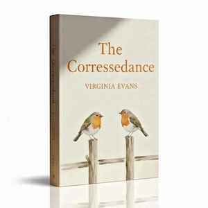 以下が含まれることがあります： ヴァージニア・エヴァンス著「The Corressedance」というタイトルのハードカバー本。表紙には、木製の柱に止まっている2羽の小さな鳥が描かれており、背景は柔らかくニュートラルな色合いです。タイトルと著者の名前は、暖かくアースカラーです。