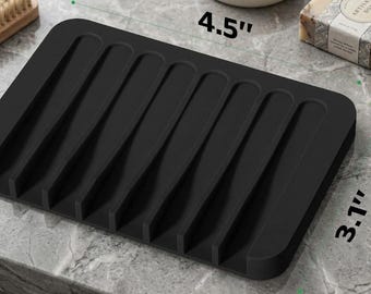 Silicone Sponge Holder & Self-Draining Soap Tray – Kitchen Sink Organizer with Faucet Splash Catcher Mat