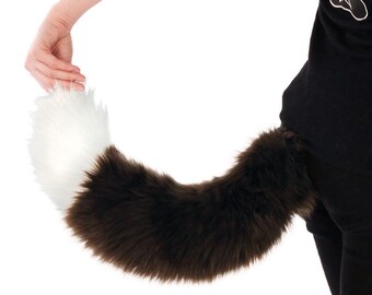 Pawstar MINI FOX TAIL - natural Realistic Lime Green Teal Turquoise cosplay anime rave furry goth kitty kitsune dark halloween costume 3503