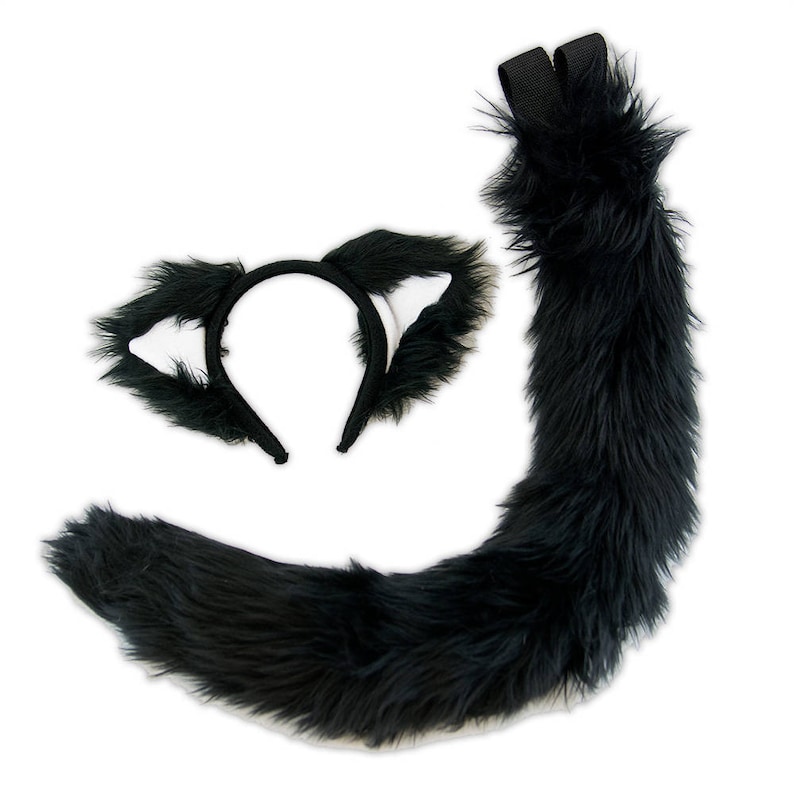 PAWSTAR Basic Kitty Cat Ear & Tail Set Furry Fur Headband | Etsy
