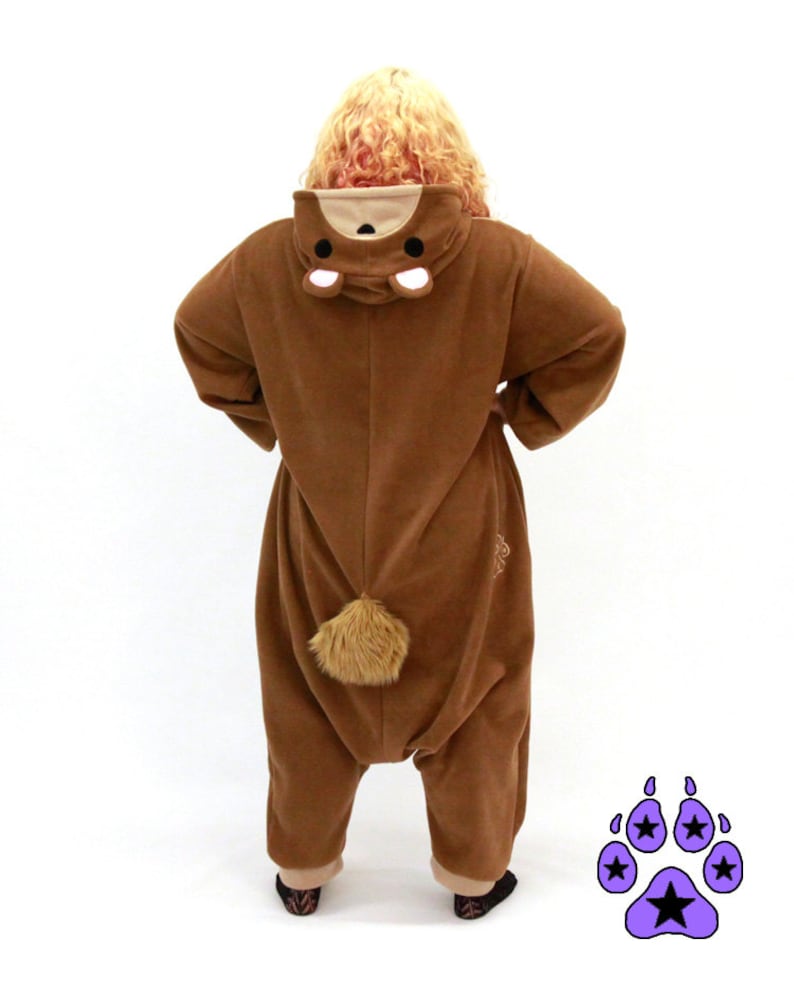 Pawstar TEDDY BEAR KIGU Kigurumi Adult Brown Tan Costume Etsy Australia