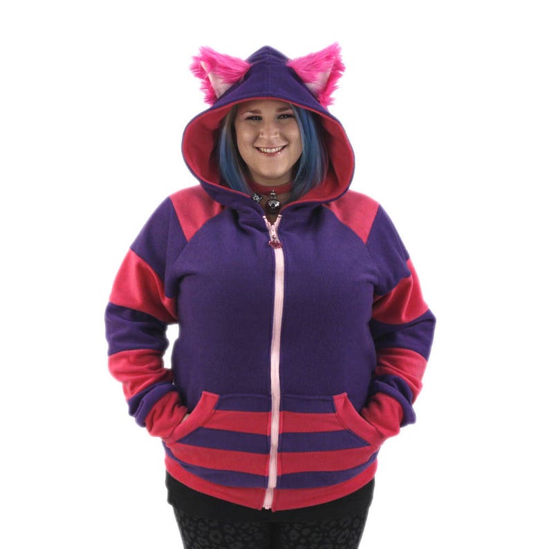 Pawstar CHESHIRE Cat HOODIE & Tail Combo Furry kitty Ears Etsy