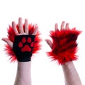 Pawstar Pawlets - Wild Wolf Fur Realistic Faux Animal Ear Festival clothing Rave gear Halloween Costume Anime Cosplay Furry 3175