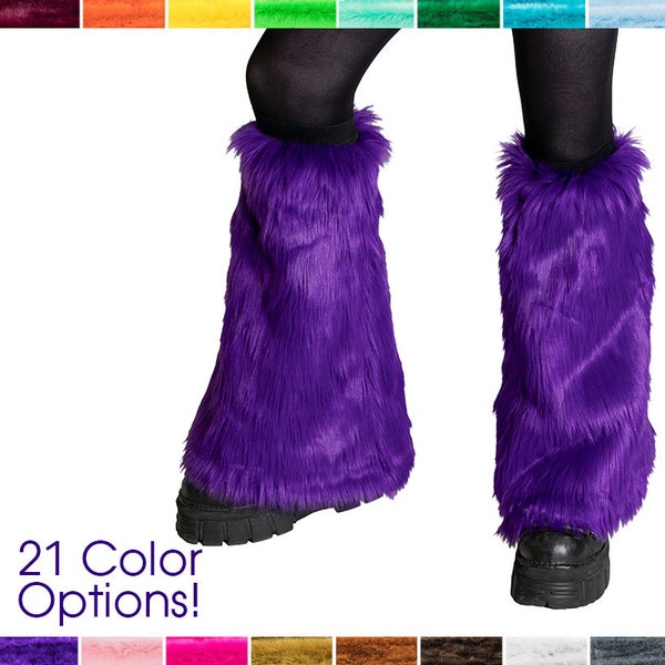 Pawstar Monster Fur Leg Warmers - Perfect for a partial fursuit, Halloween costume, cosplay or rave festival!