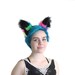 Pawstar Rainbow Fur FOX Ears Headband - Neon Pastel Galaxy UV Reactive Black Light Glow Gay Pride 3056