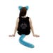 PAWSTAR Fluffy Mew Ears & Tail Set - Furry Kitty Cat costume cosplay combo in plush faux fur 4000 