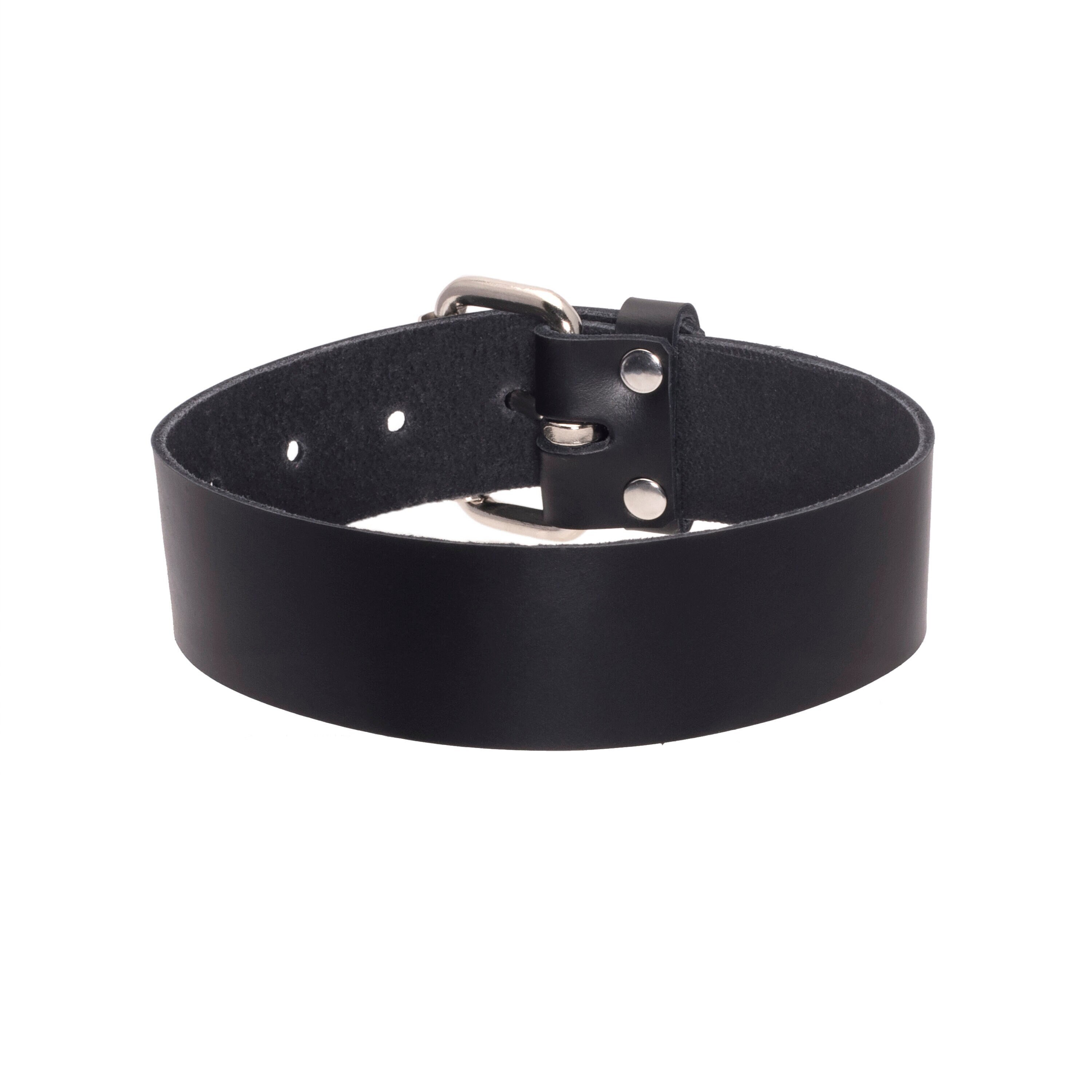 Real Leather Choker for People cute Black 5048 PAWSTAR Mini Kitty Bell Collar 