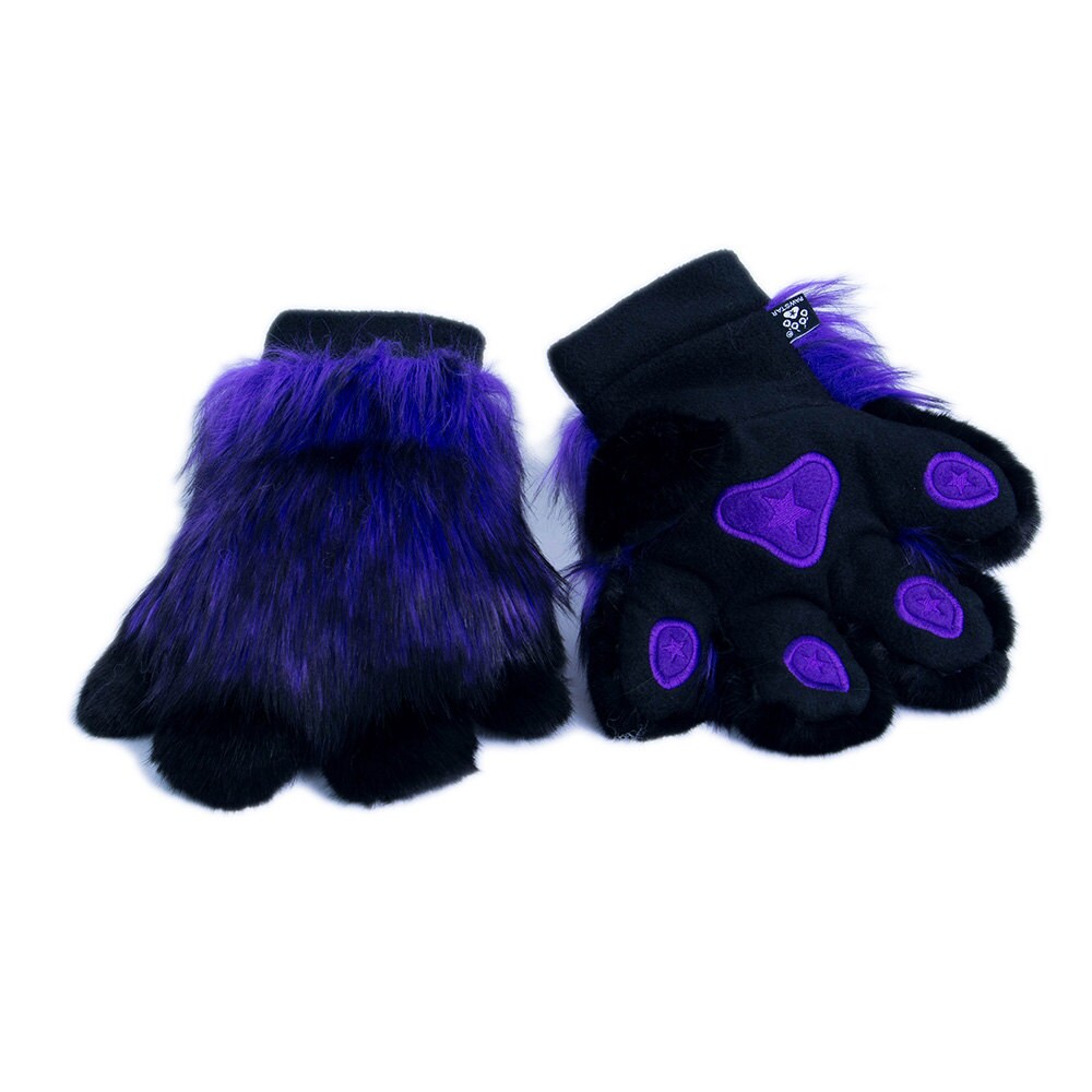 Pawstar PAWMITTS Wolf Fur Paw Gloves Finger hand covers Etsy
