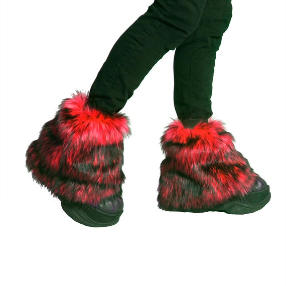 Pawstar Pony Puff Leg Warmers Wild Wolf Fur Realistic Faux | Etsy