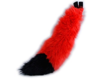 Pawstar MINI FOX TAIL - Kawaii furry Red Yellow Green Tan Brown  cosplay anime rave furry goth kitty kitsune dark halloween costume 3503