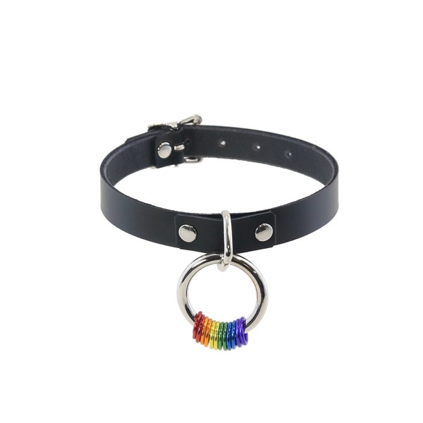 Pride Ring Collar - Perfect for a partial fursuit, Halloween costume, cosplay or just for fun!