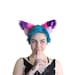 Pawstar CHESHIRE Cat Yip Ears HEADBAND - Furry Fox Kitty Wolf Animal Costume Alice wonderland anime Burton cosplay Pink Purple Teal fur 3956