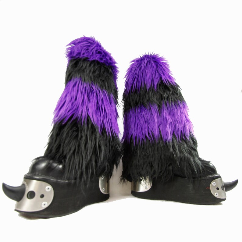 Pawstar STRIPEY Furry Leg Warmers 4 Stripe Fluffies cyber Etsy