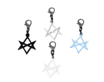 Unicursal Hexagram Charm [DSFusion by Pawstar] Handmade CyberPunk CyberGoth Rave Festival Clothing and Accessories