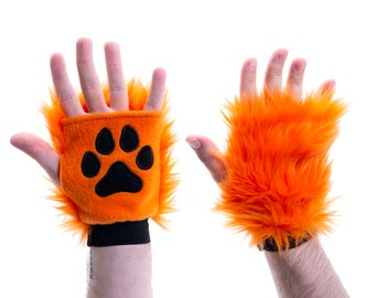 Pawstar Pawlets - Monster Fur - furry hand paw fingerless gloves costume cosplay halloween 3170