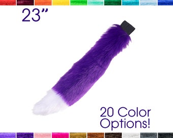 Pawstar Mini Fox Tail - Perfect for a partial fursuit, Halloween costume, cosplay or just for fun!