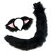 PAWSTAR BASIC Fluffy Mew Ears & Tail Set - Choose your inner ear color - furry faux fur unisex kitty kitten cat costume cosplay 4029 