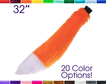 Pawstar Full Fox Tail - Perfect for a partial fursuit, Halloween costume, cosplay or just for fun!