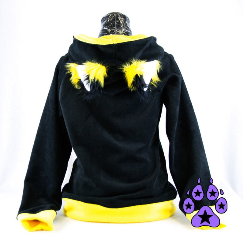Pawstar FOX Ears Hoodie Animal Jacket Coat Hoody Soft Fluffy Etsy