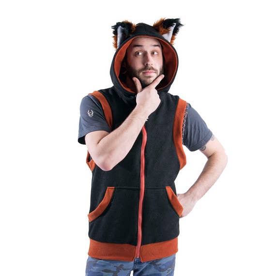 Pawstar FOX Yip Sleeveless HOODIE Furry Clothing Jacket With - Etsy Pawstar FOX Yip Sleeveless HOODIE Furry Clothing Jacket With - Etsy