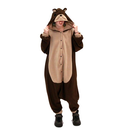Pawstar TEDDY BEAR KIGU kigurumi Adult Brown Tan costume Etsy