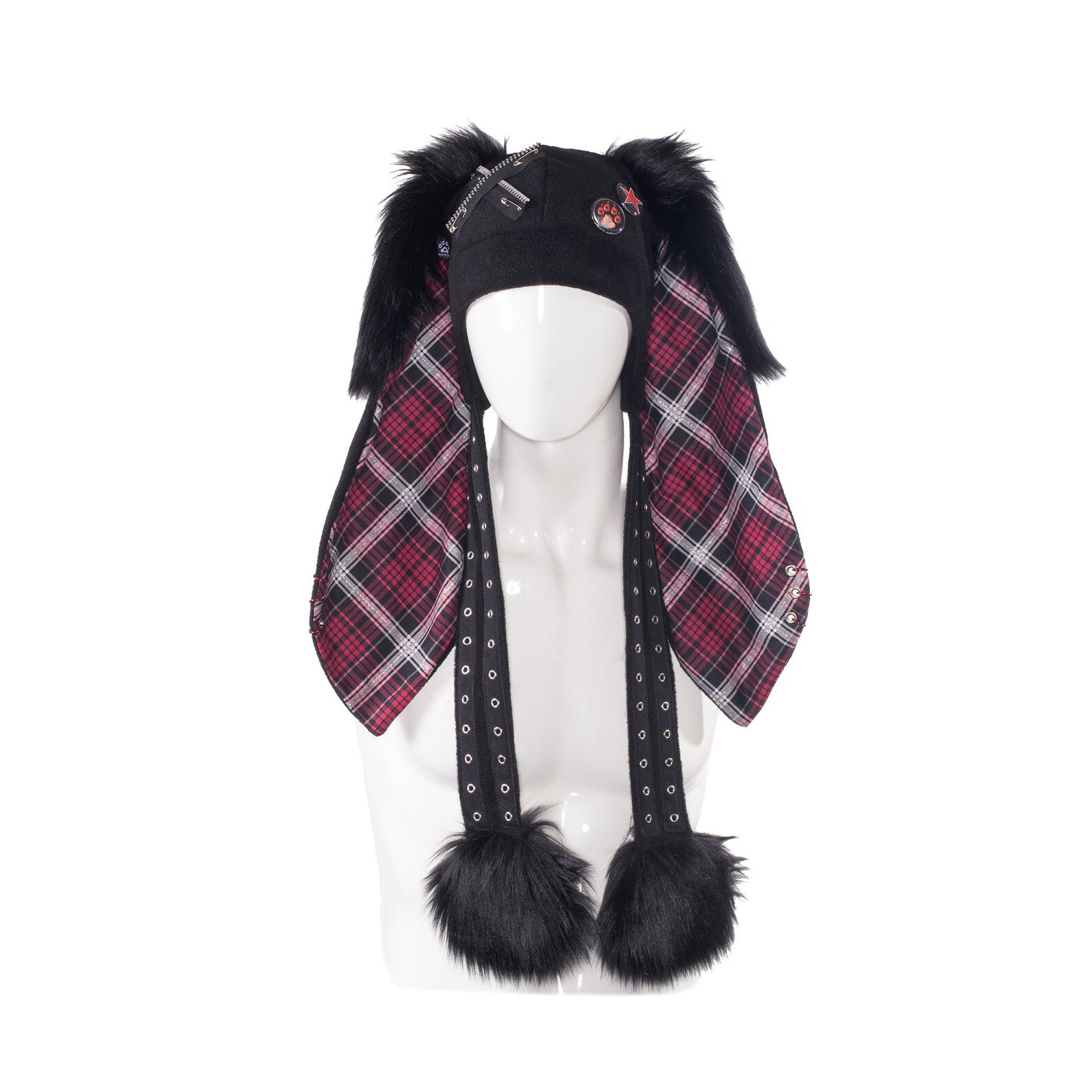 Pawstar Pin Punx MEGA Puffet Bunny Hat furry fleece goth Etsy