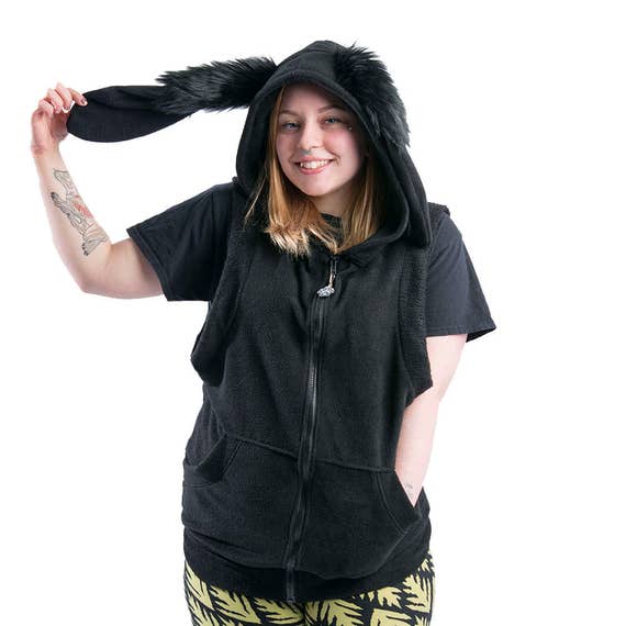 Pawstar Bunny Rabbit Sleeveless HOODIE Furry Animal Ear Coat - Etsy Australia Pawstar Bunny Rabbit Sleeveless HOODIE Furry Animal Ear Coat - Etsy Australia