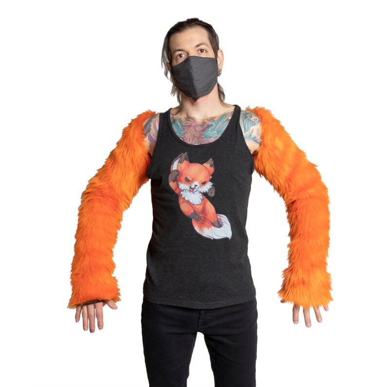 Pawstar Furry Arm Sleeves 20 color options available 3165 Orange (OR)