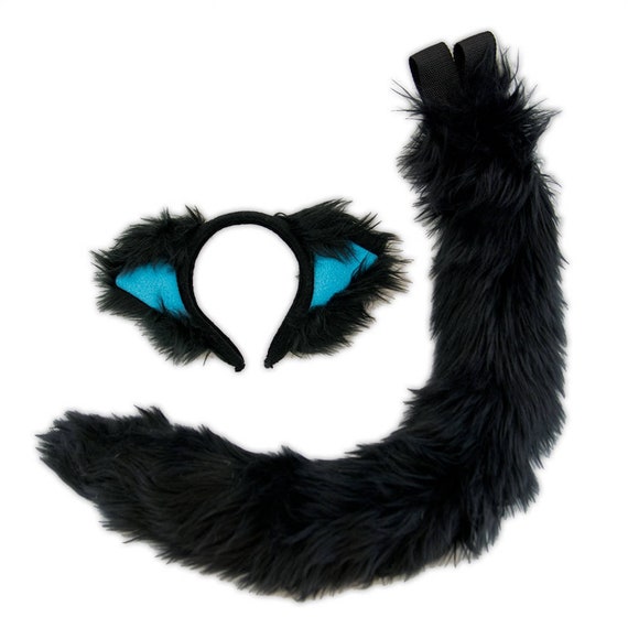 PAWSTAR Basic Kitty Cat Ear & Tail Set Furry Fur Headband | Etsy