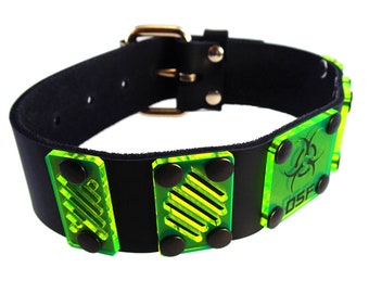 Dissipate Plate Collar [DSFusion by Pawstar] Handmade CyberPunk CyberGoth Rave Festival Clothing and Accessories