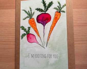 Handmade watercolor print cards, blank inside