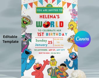 Editable Birthday Invitation | Birthday Invitations | Template Editable-Printable | For Boys Girls Kids invitation, Invite Instant Download