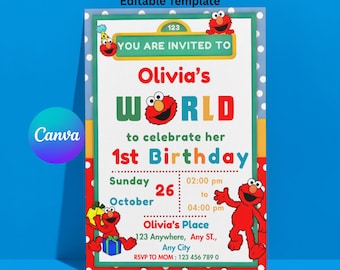 Editable Cartoon Party Template, Kids Cartoon Birthday Invite | Printable Invites | For Boys Girls Kid invitations, Instant Digital Download
