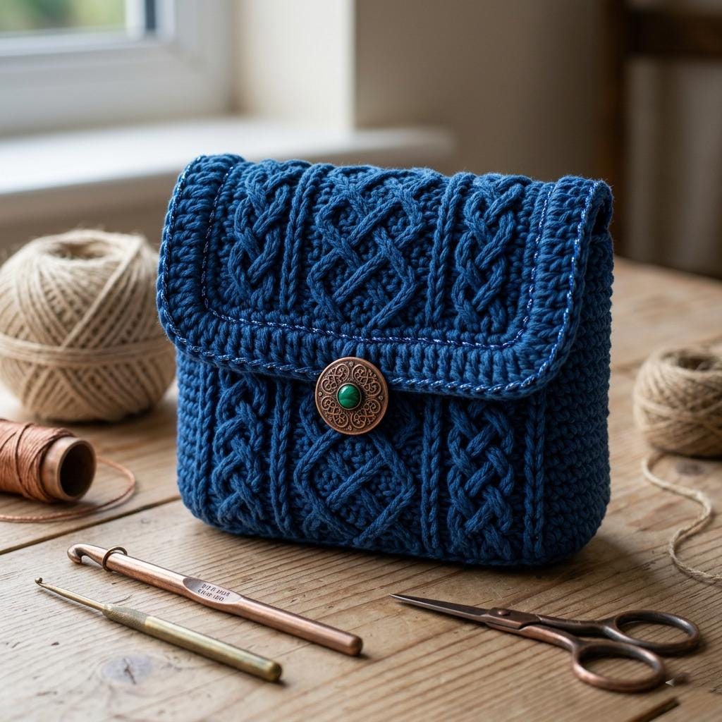 Textured Mini Purse with Flap Closure