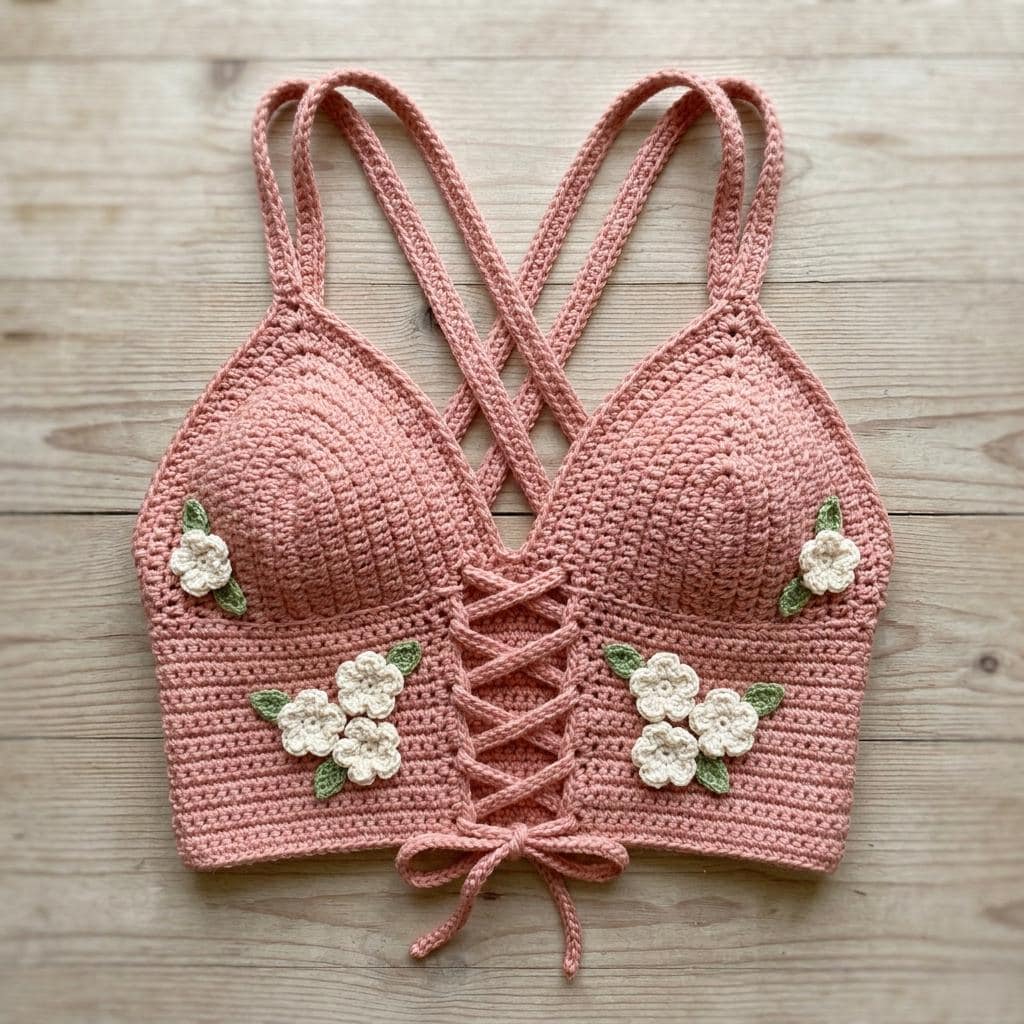 28 Crochet Corset Tops with Granny Squares, Bralettes, and Modesty Panels 13 crochet corset top