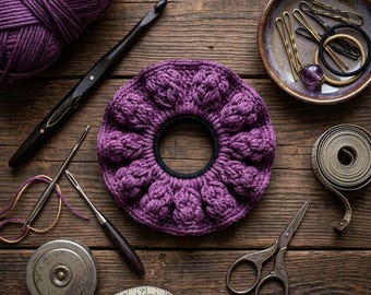 Tiny Crochet Scrunchie Pattern PDF, Beginner Hair Scrunchie Pattern, Ruffle Crochet Scrunchie Pattern, Ruffle Crochet Scrunchie Pattern.