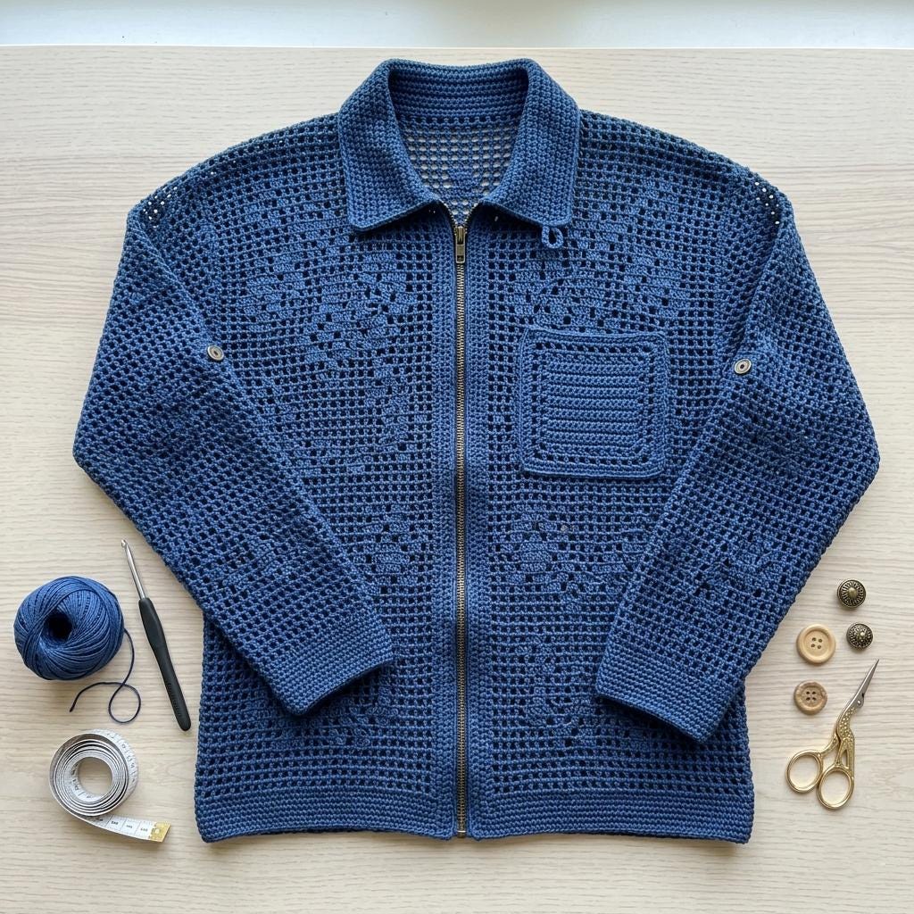 39 Crochet Jacket Patterns with Cardigans, Vests, and Hooded Styles 15 Crochet Zip Up Jacket