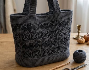 Mosaic Crochet Tote Bag Pattern, Crochet Tote Bag Pattern, Crochet Bag Pattern Pdf, Textured Crochet Tote Pattern, Crochet Market Bag.