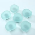 Minimalist Frosted Blue Glass Knob 1.29" Cabinet Pull, Decorative Drawer Handle for Modern Furniture