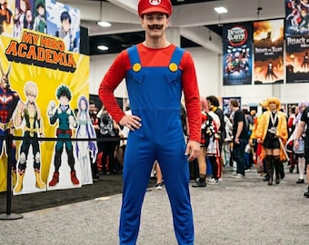 Super Mario Halloween Costume - Adult Funny Cosplay Outfit Set Party Wear - Adult Cosplay