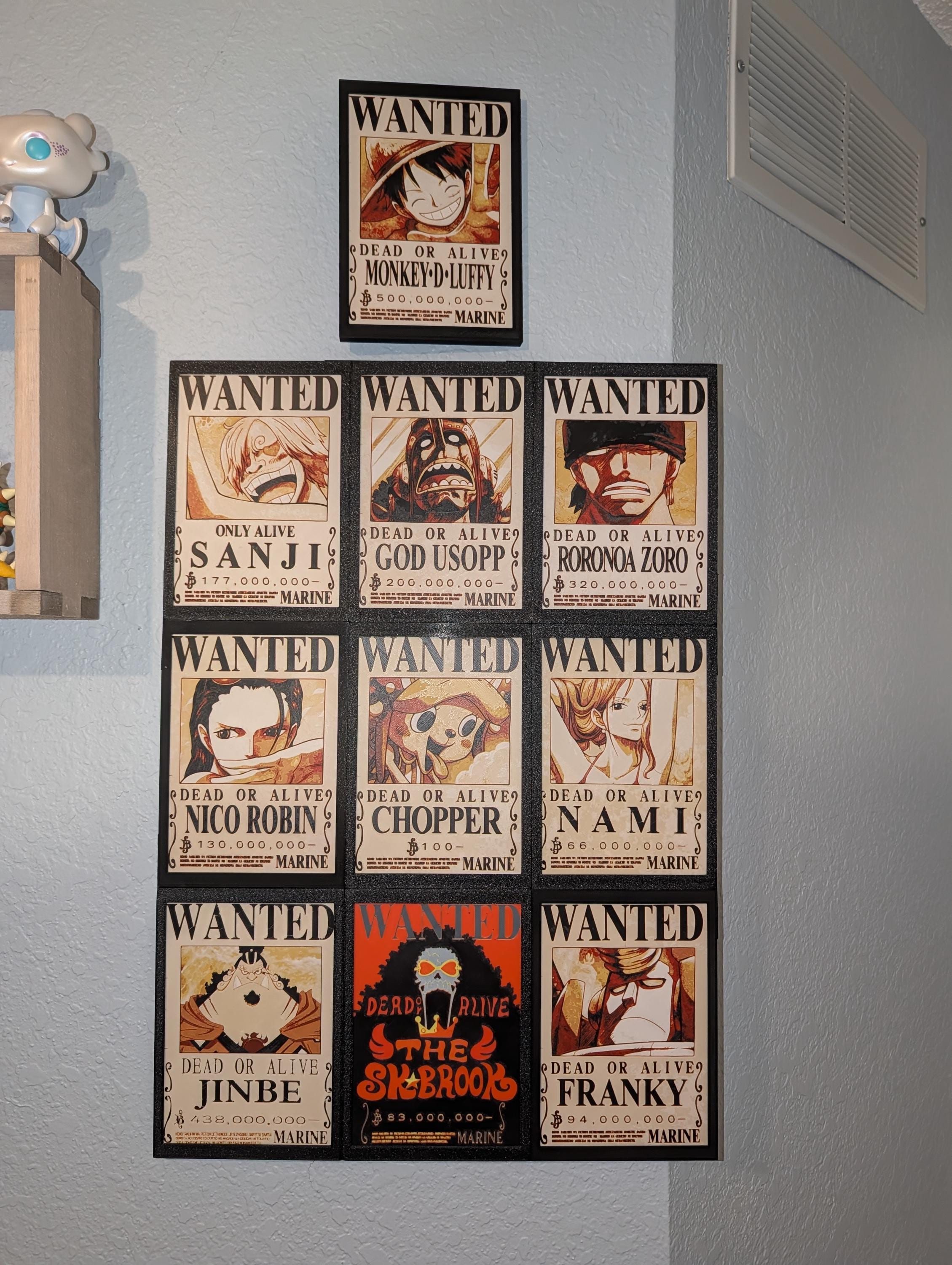 One Piece Wanted Poster Set - Etsy