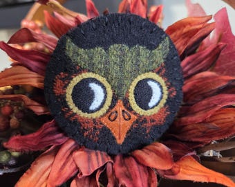 HOO! Vintage-Inspired Little Owl Brooch Fall Felt Pin