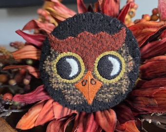 HOO! Vintage-Inspired Little Owl Brooch Fall Felt Pin